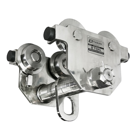 Oz Lifting Products Push Beam Trolley, Stainless Steel OZSS2PBT